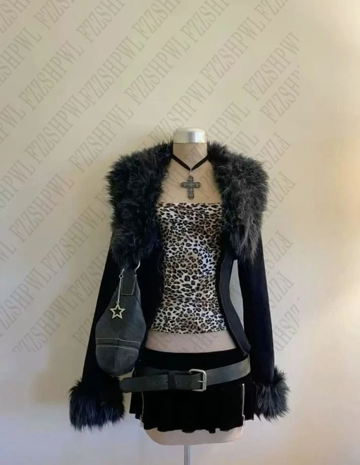 Y2K Women 90s aestetic jacket