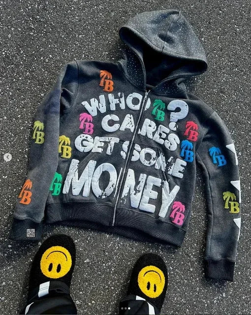 Y2K super trendy comfortable zip- hoodie unisexy๐๐๐