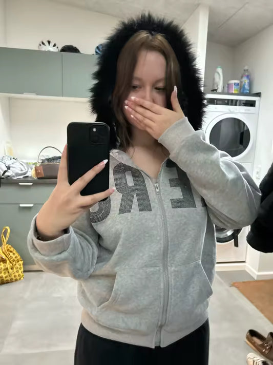 Y2K Retro loose zipper😜