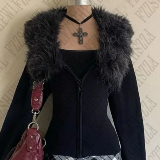 Y2K Women 90s aestetic jacket