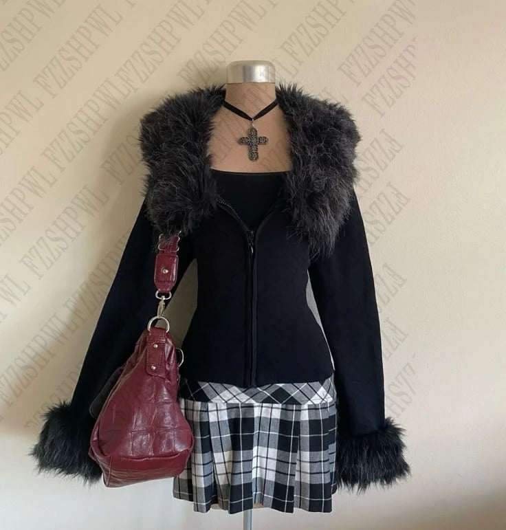 Y2K Women 90s aestetic jacket
