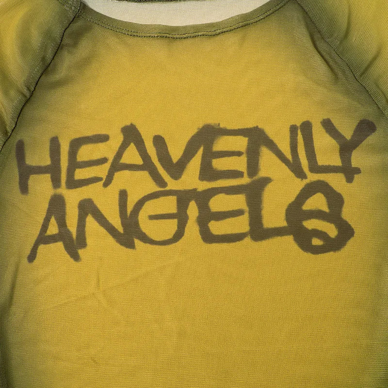 Y2K Letter Print Tops