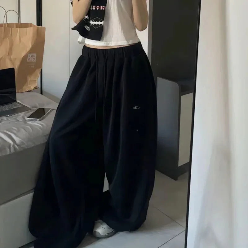 American Retro High Waist Super Wide-Leg Pants