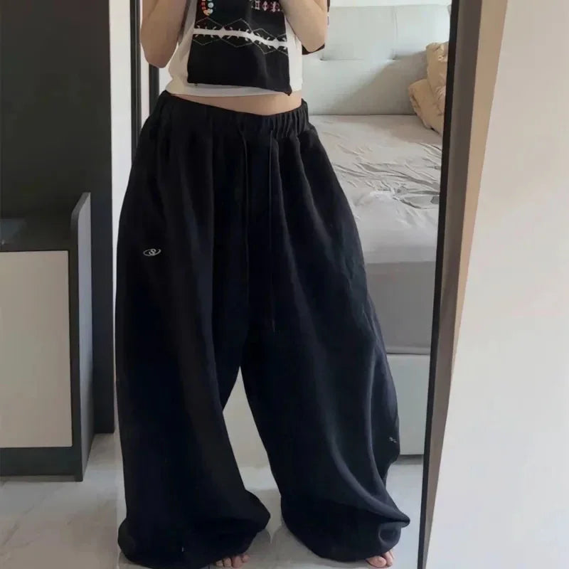 American Retro High Waist Super Wide-Leg Pants
