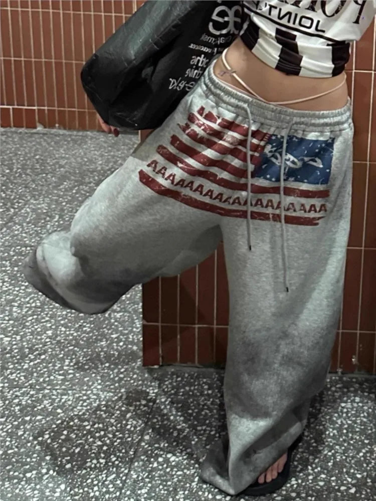 Y2K College American pants:-D