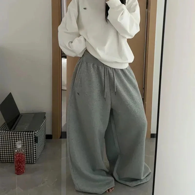American Retro High Waist Super Wide-Leg Pants