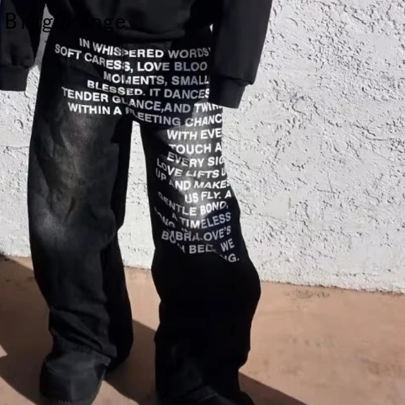 jeans with poetry for peaople,who want to look mysterious