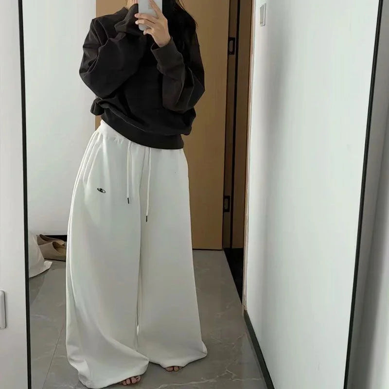 American Retro High Waist Super Wide-Leg Pants
